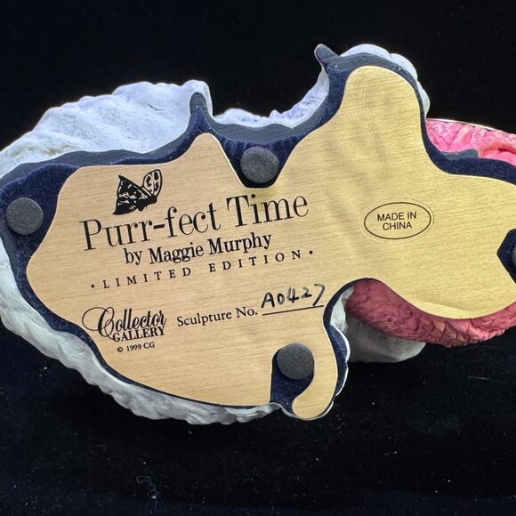 Purr-fect Time Cat & Ball of Yarn Quartz Clock by Maggie Murphy limited ed. 1498 - Picture 11 of 11